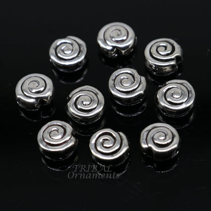 12 mm lot 10 pieces 925 sterling silver fabulous beads drops for custom jewelry making lose beads bd23 - TRIBAL ORNAMENTS