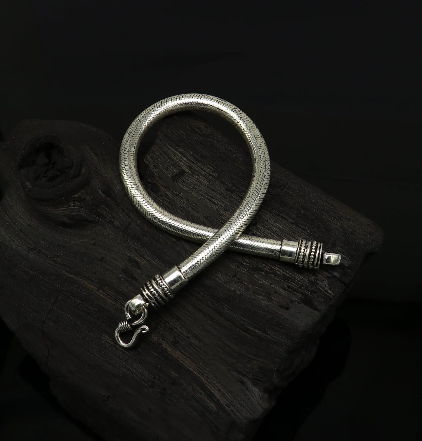 5mm 925 sterling silver best gifting 9" long handmade snake chain bracelet, new stylish fancy customized trendy bracelet jewelry nsbr217 - TRIBAL ORNAMENTS