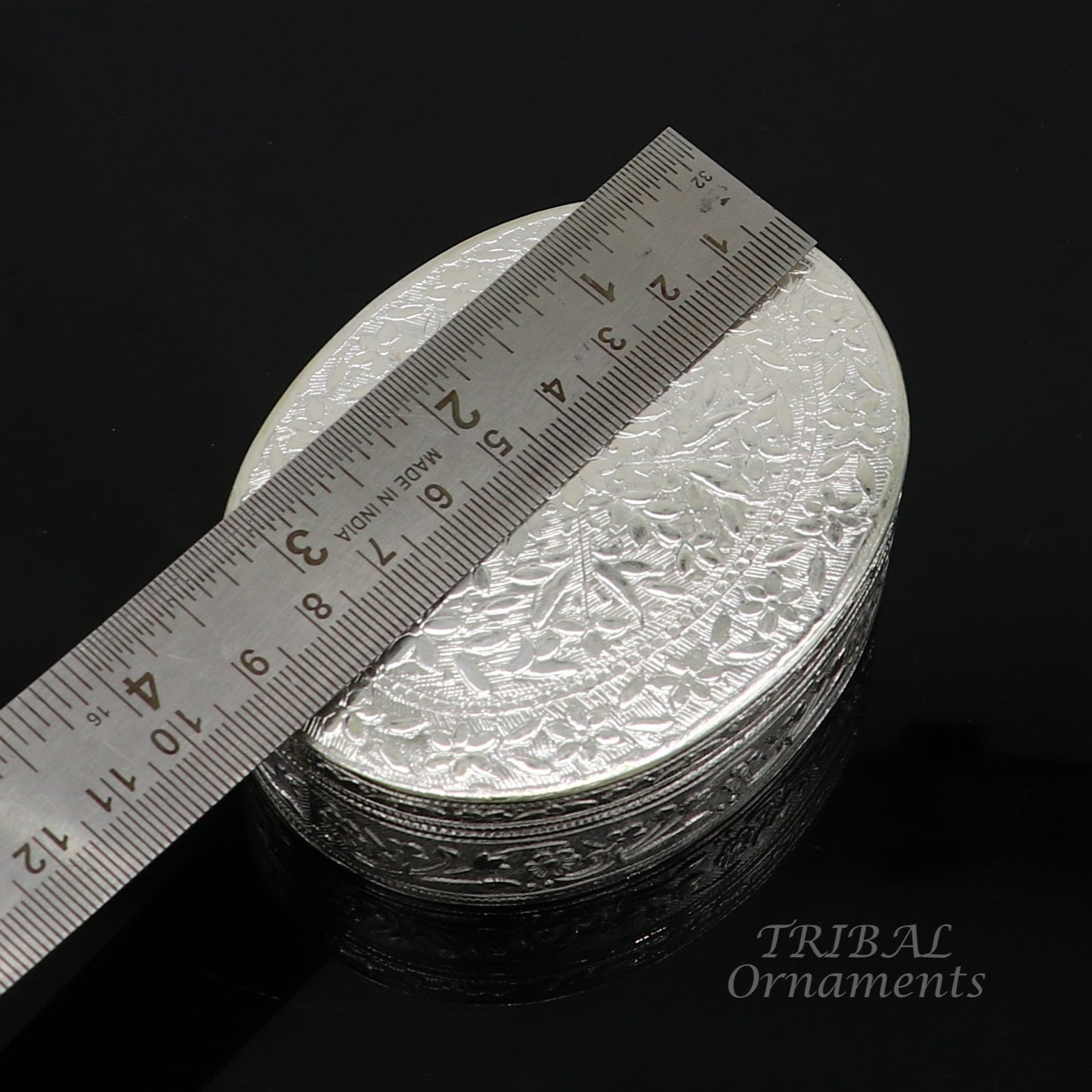 925 silver handmade trinket box, brides powder box or dry fruit box. pills candy box luxury gifting ideas or unique collection stb408 - TRIBAL ORNAMENTS