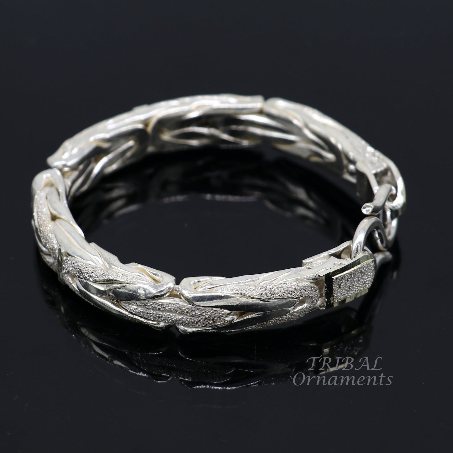 925 Solid Sterling silver handmade vintage style bangle bracelet kada tribal jewelry best for men's gifting silver articles nsk553 - TRIBAL ORNAMENTS