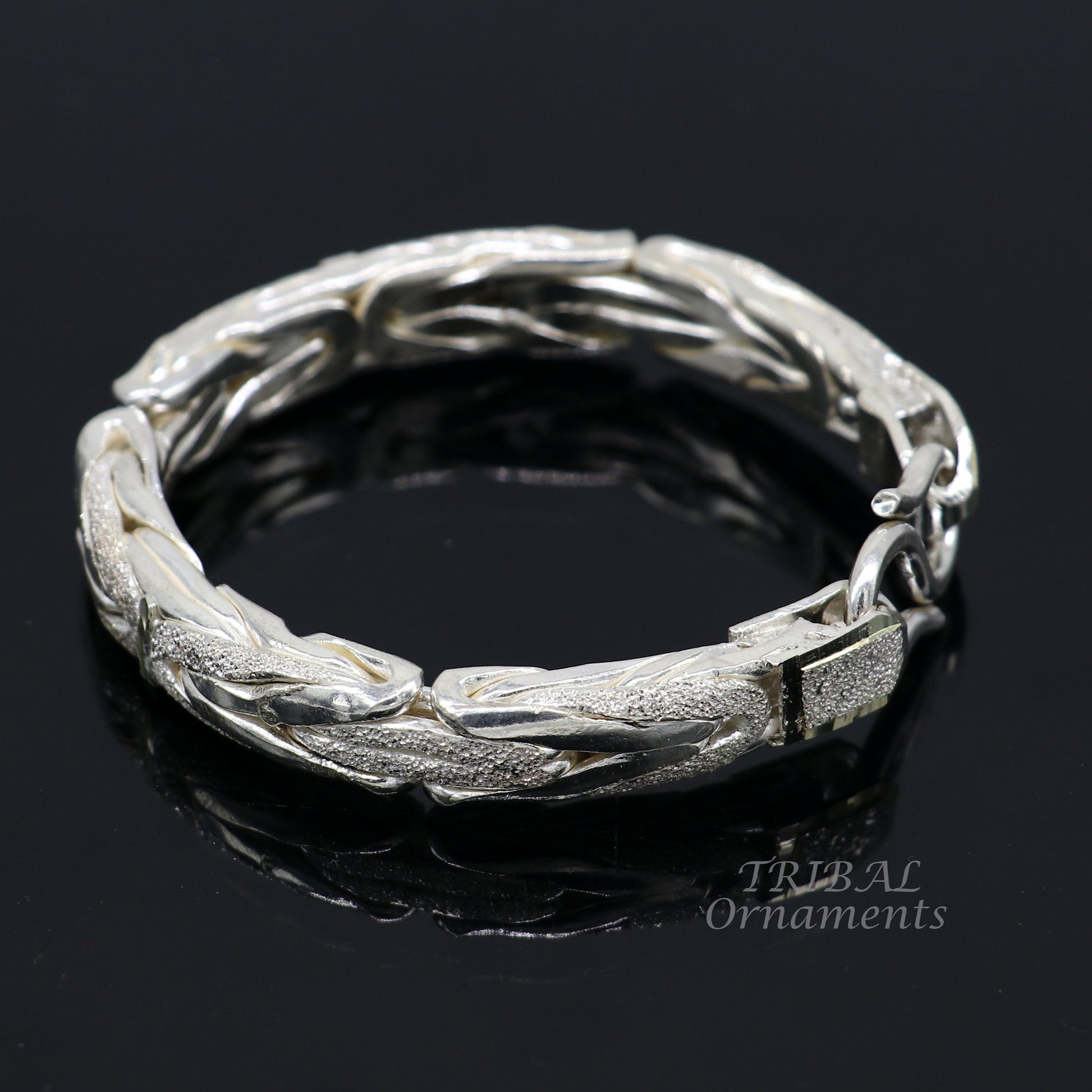 925 Solid Sterling silver handmade vintage style bangle bracelet kada tribal jewelry best for men's gifting silver articles nsk553 - TRIBAL ORNAMENTS