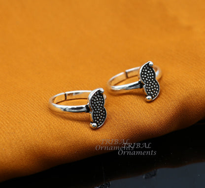 925 sterling silver handmade fabulous design toe ring band tribal belly dance vintage style ethnic tribal brides jewelry ytr67 - TRIBAL ORNAMENTS
