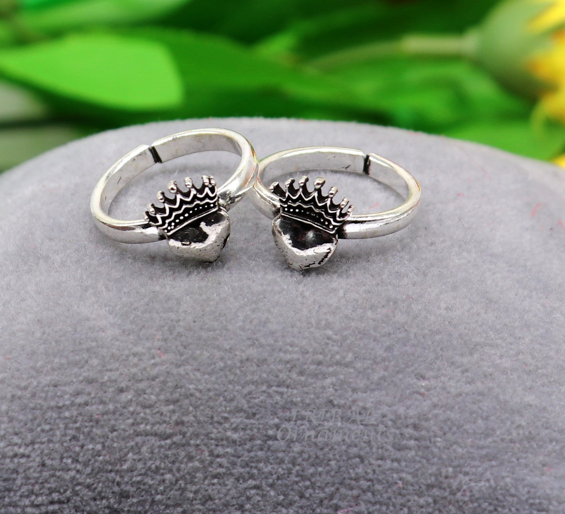 925 sterling silver handmade fabulous heart design toe ring band tribal belly dance vintage style ethnic tribal brides jewelry ytr65 - TRIBAL ORNAMENTS