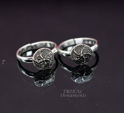 925 sterling silver handmade fabulous heart design toe ring band tribal belly dance vintage style ethnic tribal brides jewelry ytr66 - TRIBAL ORNAMENTS