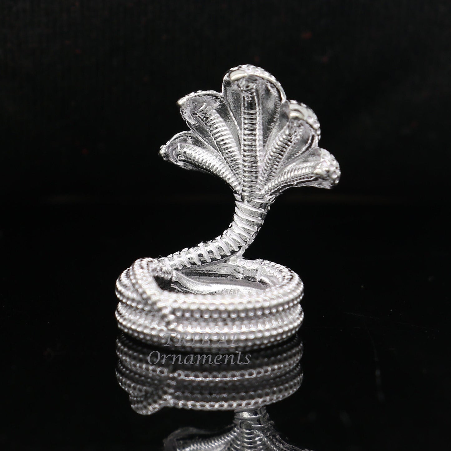 925 sterling silver solid divine panchmukhi Sheshnag, wonderful shiva snake amazing puja articles or utensils for home or temple art566 - TRIBAL ORNAMENTS