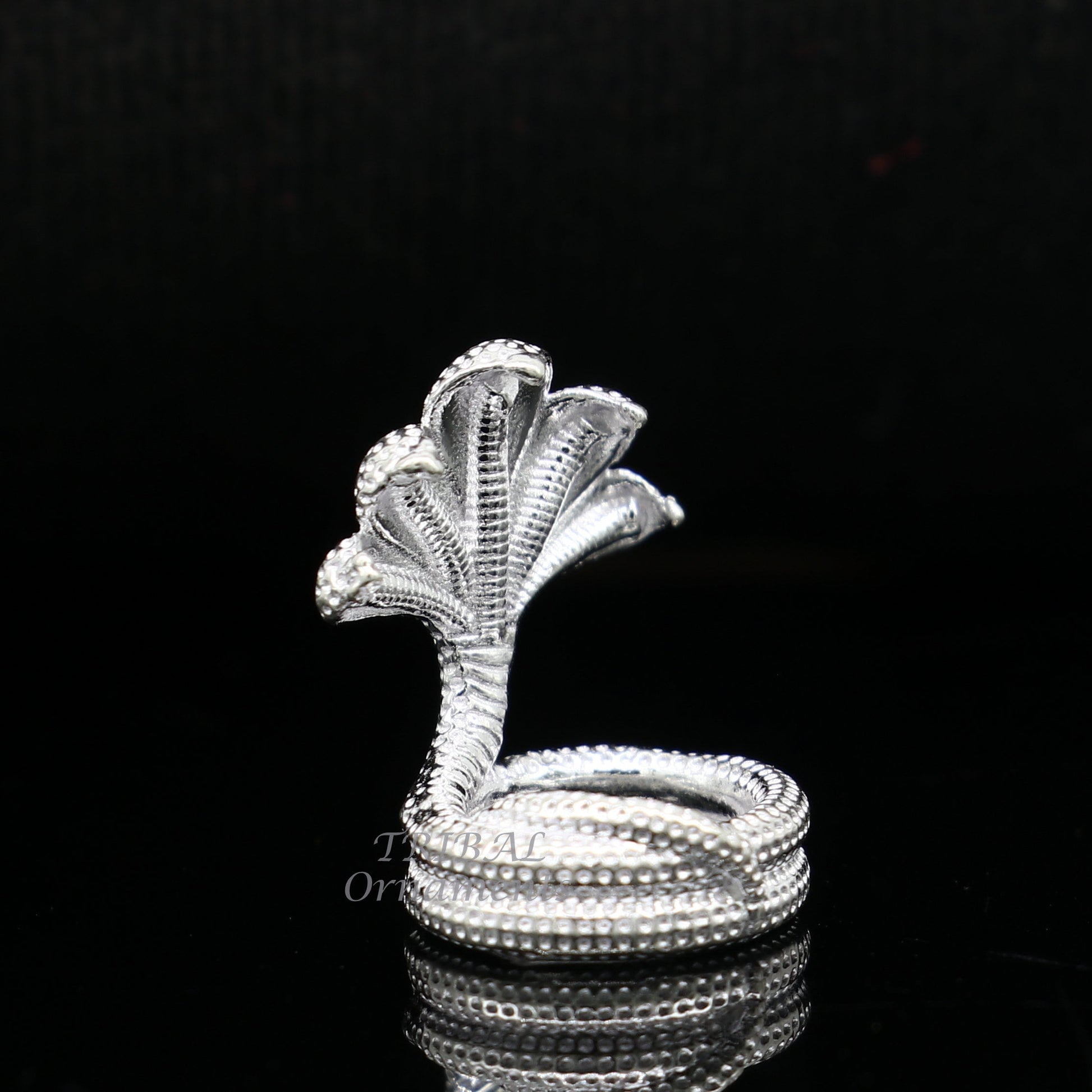 925 sterling silver solid divine panchmukhi Sheshnag, wonderful shiva snake amazing puja articles or utensils for home or temple art567 - TRIBAL ORNAMENTS