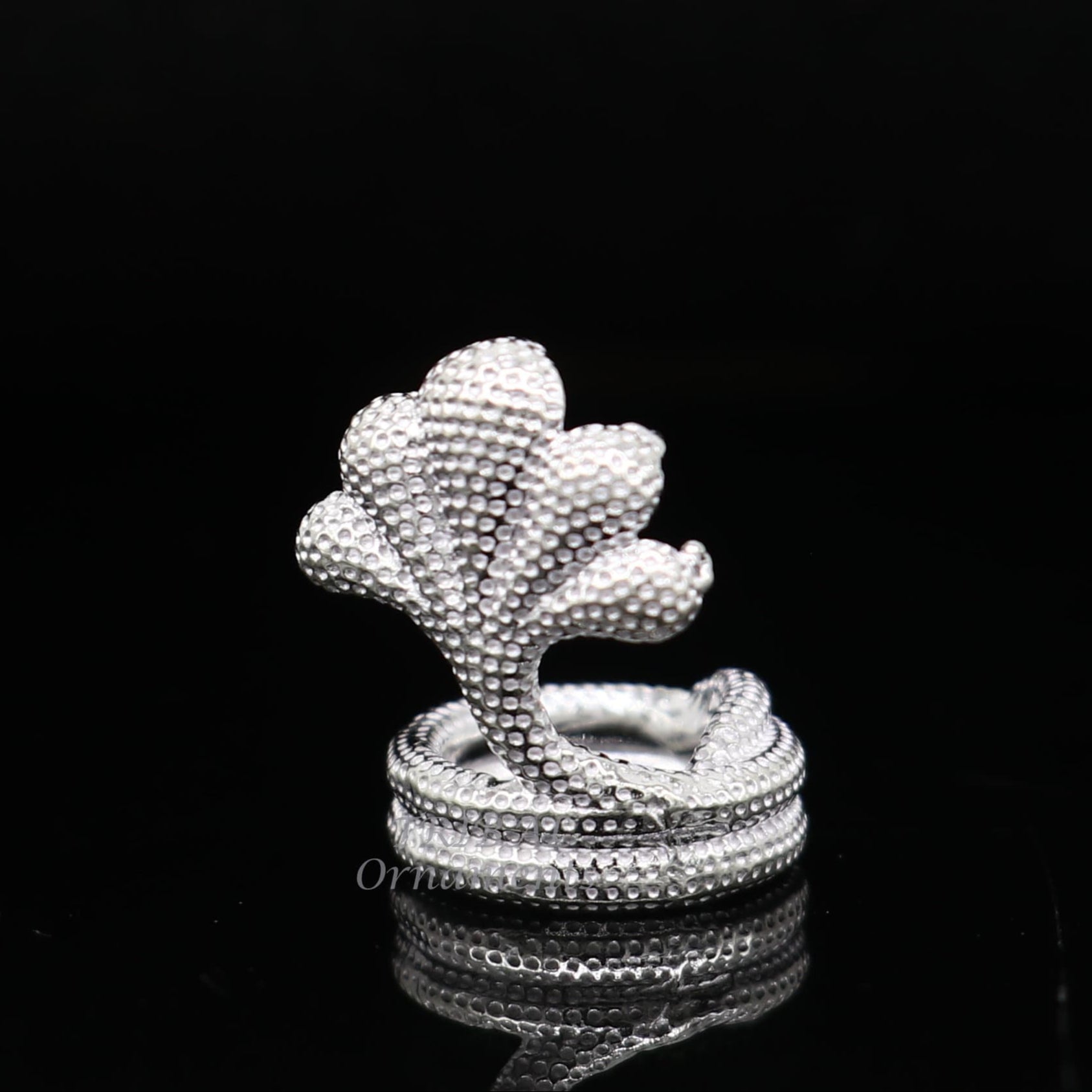 925 sterling silver solid divine panchmukhi Sheshnag, wonderful shiva snake amazing puja articles or utensils for home or temple art567 - TRIBAL ORNAMENTS