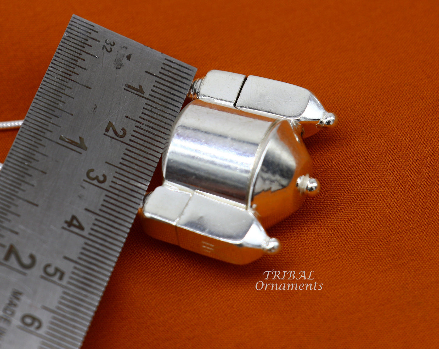 Sterling silver stylish vintage antique designer Idol shiva lingam box pendant, casket box pendant for shiva lingam, ethnic inidia set495 - TRIBAL ORNAMENTS