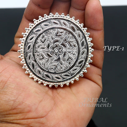 Sterling silver handmade small rectangular puja table/bazot from TribalOrnaments, ideal for home temple altar decor.