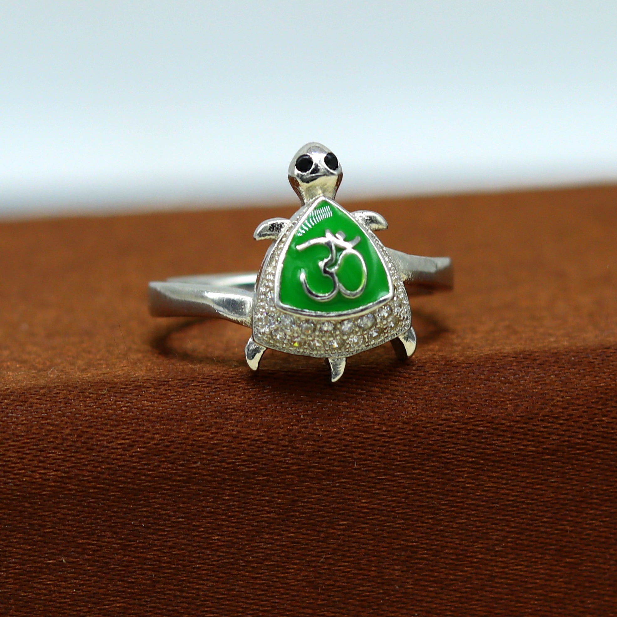 Oxidized Silver Tortoise Ring For Longevity - Buy-FengShui.com